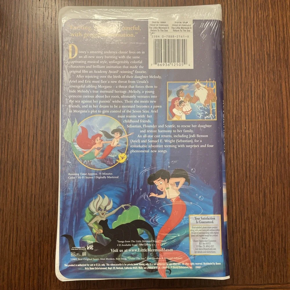 The Little Mermaid II (2): Return To The Sea VHS 2000 Walt Disney New/Sealed